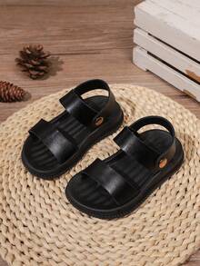 New Kids Sandals, Students Summer Beach Shoes, Toddler Non-Slip Soft Bottom Casual Shoes - Black - View 2