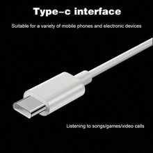 USB C Earphones, In-Ear Type C Wired Earphones With Mic Volume Control Bass Stereo Noise-Proof, Type-C Earphones Compatible With Samsung Galaxy S25 S24 S23 S22 S21 S20 A53 A54/IP 16/16 Plus/16 Pro/16 Pro Max/15 Series/Car Play/IPad - White - View 7