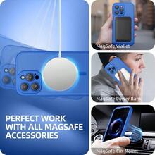 MX   BERFY - Funda para iPhone 14 Pro Max compatible con protector de visualización de privacidad integrado y protección de cámara antiespía cuerpo completo a prueba de golpes mate para 14 Pro - AzulKlein - Ver 6