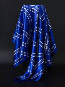 1pc 35.4inch New Luxury Scarf Shawl 90*90 All Season Square Scarf For Women, Fashion Printed Neck Wrap Headscarf - Multicolor - View 3