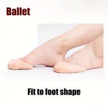 غطاء سيليكون للأصابع لأحذية الرقص والباليه، لحماية الأصابع من التشوه، غطاء قدم مقاوم للتآكل للنساء، قطعتان
