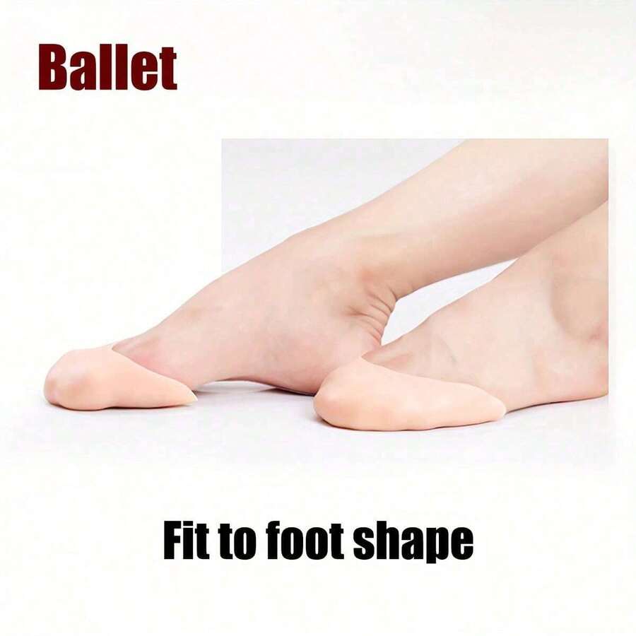 غطاء سيليكون للأصابع لأحذية الرقص والباليه، لحماية الأصابع من التشوه، غطاء قدم مقاوم للتآكل للنساء، قطعتان