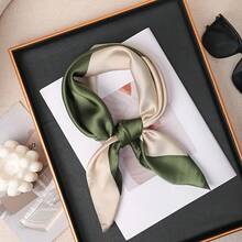 1pc Women's Elegant Plaid Scarf - Lightweight And Breathable, Green Grid Pattern, Versatile Neck Scarf For Spring, Autumn, And Summer, Casual Outdoor Fashion Accessory, Exquisite Fabric - 彩色 - 查看 6