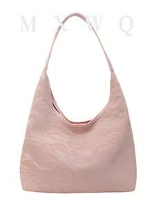 1pc YouBei Suede Large Capacity Underarm Bag Women Shoulder Messenger Bag (With Small Bag), Suitable For Girls, Ladies, College Students, New Professionals And Office Workers, Great For Work, Business, Commuting, School - Baby Pink - View 2