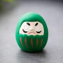 1 quả trứng Daruma không tráng men sáng tạo, đồ trang trí phong thủy khai trương doanh nghiệp, đồ trang trí bàn làm việc mini phong cách Nhật Bản, tượng Daruma hoạt hình nhiều màu, quà tặng cầu mong thịnh vượng, trang trí nhà cửa - Nhiều màu - Xem 14