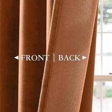 Olive Green Pinch Pleated Curtains 96 Inches Long, Thermal Insulated Window Drapes With Hooks, Soft Track System Panels Living Room, W38 X L96, 2 Panels, Home Decor - 焦橙色 - 查看 4