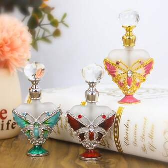 5ml French Romantic High-Value Butterfly Perfume Bottle, Portable And Reusable, A Delicate Gift For Girls As A Gift Accessory (No Perfume, Only An Empty Bottle With An Essential Oil Refill Set.