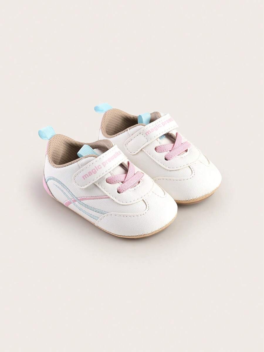 Spring And Autumn Casual Sneakers 3-6-9 Months British Style Sneakers Anti Collision Hook And Loop Infant Sneakers