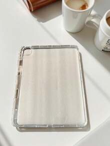 FUNDA PROTECTORA PARA IPAD & TABLET - LISO COLORES PROTECCIÓN TOTAL, PROTEGE DE CAIDAS Y GOLPES, COMPATIBLE Y AJUSTE PERFECTO IDEAL PARA NIÑOS Y OFICINA PAD001 - transparente - Ver 1