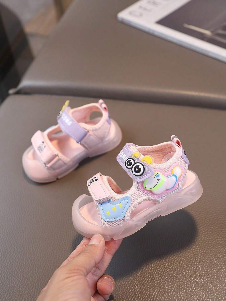 1双软底防滑闭趾凉鞋，适合幼儿男女童，夏季款 - 粉色 - 查看 1