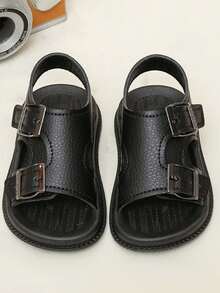 1双经典时尚新款儿童软底凉鞋 - 黑色 - 查看 1