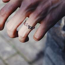 An Adjustable Ring - Stylish And Unique Design, Luxurious Alloy Fashion Piece, Inspired By Vintage Style - 金色 - 查看 4