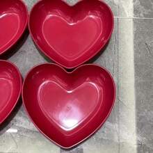 6pcs Heart-Shaped Plastic Serving Trays Set, Red Love Theme For Fruit, Snacks And Candy, Suitable For Valentine's Day, Wedding, Party And Special Occasions - Red - View 8