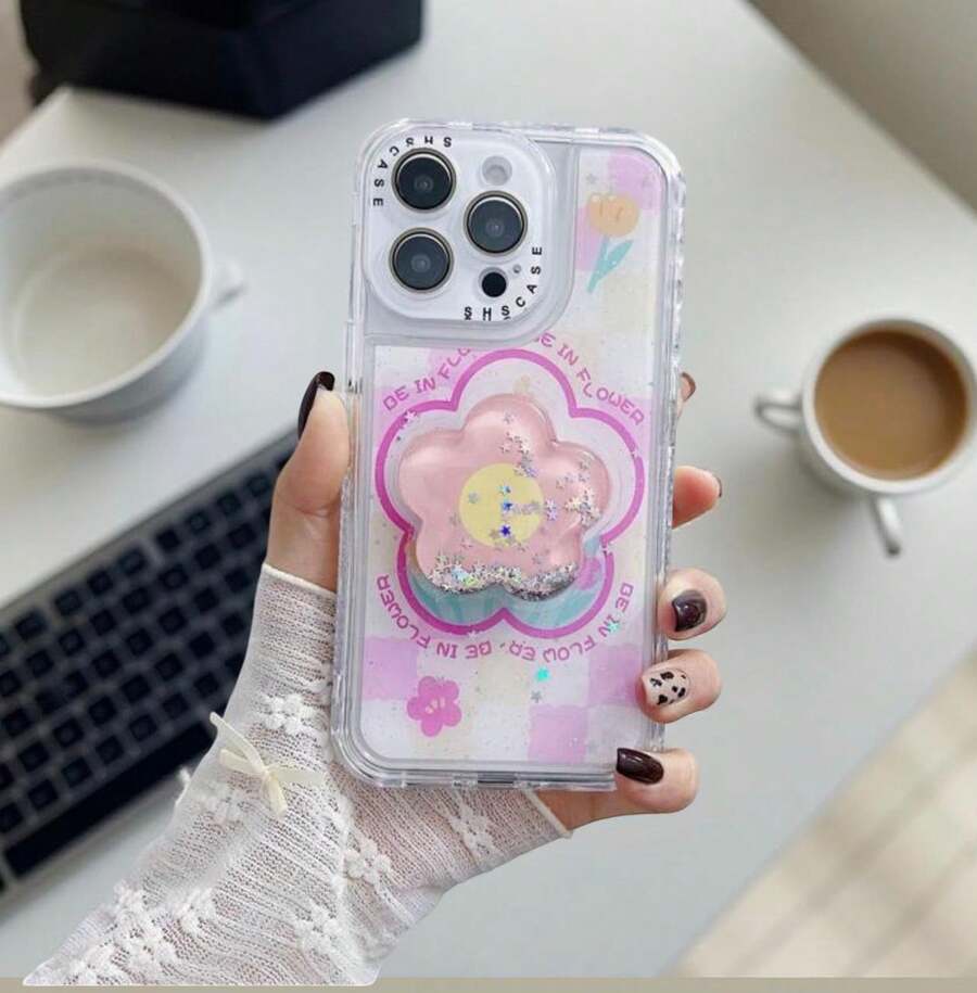 Funda protector con soporte para celular - Case 3 en 1 MY011 Funda de protección total, carcasa para protección 360, funda de moda, ajuste perfecto, compatibilidad garantizada, alta calidad y diseño - Estilo y oferta - Fundas para niños - FUNDA CON SOPORTE - Rosa - Ver 1