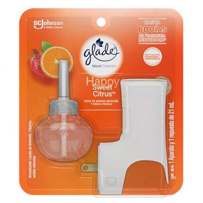 MX  Glade Aromatizante para Hogar Mood Collection Aroma Happy Sweet Citrus Aromatizante Liquido Electrico de Ambiente 1 Aparato y 1 Repuesto de 21ml