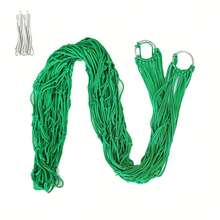 Netz-Hängematte, einfache Outdoor-Seil-Hängematte, dunkelgrün, rot, blaue Nylon-Netz-Hängematte, geeignet zum Aufhängen an Bäumen Outdoor, Camping und Garten-Entspannung als Picknick-Matte oder Stuhl, Outdoor-Hängematte