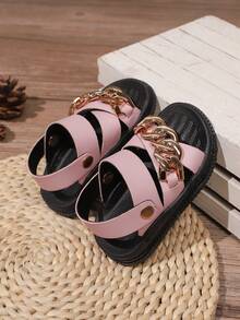 Fashionable Casual Popular New Kids Sandals, Student Summer Beach Shoes, Toddler Non-Slip Soft Bottom Shoes - Pink - View 4