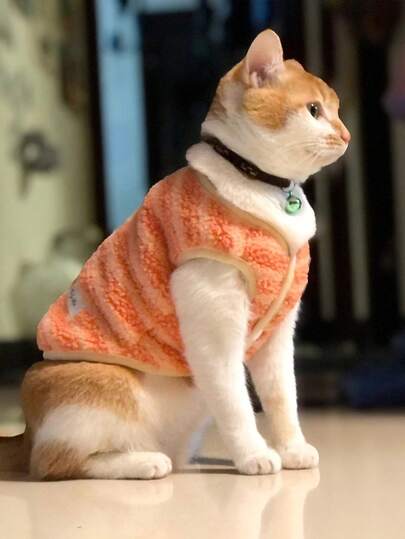 Pet Clothes Dog Cold Weather Coats - Soft Versatile Striped Vest, Dog Fleece Jacket Dog Coat For Small Medium Dogs And Cats, Cat Clothes