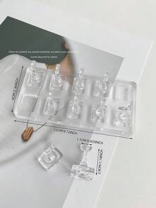 Suministros de decoración de uñas - Soporte de práctica de uñas transparente, Soporte de práctica de esmalte de uñas acrílico y gel, Accesorios de fotografía para arte de uñas, Materiales y accesorios de arte de uñas para uso personal, en salón y DIY