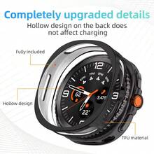 Miękkie etui z TPU do Galaxy Watch 8 Classic / 8 40 mm 44 mm, ramka, ochraniacz ekranu, szkło ochronne, całkowicie przezroczyste - Wielokolorowe - Zobacz 9