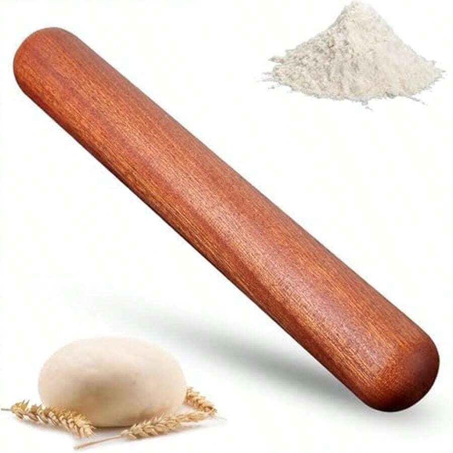 Rodillo Reposteria, Rodillo De Madera Para Masa, 20 Cm De Longitud, Ideal Para Pizzas, Galletas, Etc., Adecuado Para Uso Doméstico y Profesional, Es Una Herramienta De Cocina Esencial - / - Ver 1