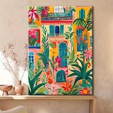 1 Pieza, Marco de Madera Sólida, Pintura en Lienzo 2D, Pascua, Día de la Madre, Día de los Inocentes, Apariencia Floral Abstracta Colorida Mexicana, Decoración de Habitación, Arte Decorativo de Pared, Decoración de Pared, Decoración de Primavera Verano, Decoración de Hogar de Pascua, Regalo de Día de la Madre, Mejor Regalo Temporada de Graduación - Multicolor - Ver 5
