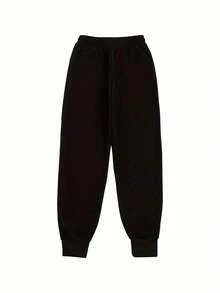 Pantalones Deportivos para Mujer , Diseño de New York U.S.A. con Estilo Clásico, Negros, Cómodos con Bolsillos, Urbana, Must-Have para Estilo Casual y Dinámico en el Cotidiano - negro azabache - Ver 2