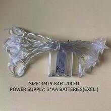 1 Miếng 10/20/30-led 2/3/4.5M Mặt trăng Và Ngôi sao String Đối với , Nhà  , Buổi tiệc , Ngày lễ , Lễ cưới , Đường dẫn , Sinh nhật , Quốc gia , Lễ hội , Theo mùa Đồ trang trí - Màu vàng - Xem 8