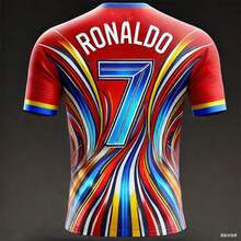 Edición Especial AI  No. 7 Kits de camisetas de fútbol coloridas transpirables de secado rápido que absorben el sudor para adultos y niños - CK175 - Ver 10