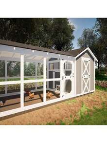 8x32 Large  Plans With 24ft Run – DIY Hen House For 24 Chickens ( Printed Plans ) - 1 - 查看 2