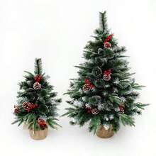 Árboles de Navidad Árboles de Navidad artificiales Árboles de Navidad rojos con frutos mixtos PE Ye Xiao Árbol de Navidad Maibaton Fruta Mini bonsái de Navidad Swingwyq231030 - Verde - Ver 7