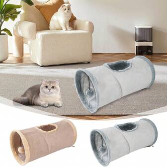 1PC Cat Tunnel Pet Supplies Cat S T Pass Play Tunnel Foldable Cat Tunnel Cat Toy Breathable Drill Barrel For Indoor Loud Paper,Cat Accessories Cat Toys