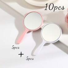 1pc/5pcs/10pcs/30pcs/50pcs/90pcs/100pcs Handheld Small Mirror, Cute Makeup Mirror For Student Dorm, Travel Essential Pocket Mirror, Outdoor Makeup Mirror - Multicolor - View 8