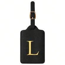 个性化首字母行李牌，皮革字母可爱行李牌，带隐私姓名卡，刺绣字母组合旅行包背包标签，送给女性、儿童、女孩、青少年（A~Z）的礼物，行李牌旅行配件，旅行必备，旅行收纳好帮手，适合海滩、暑假、返校季等场合。