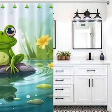 12Pcs Adorable Green Frogs, Natural Decorative Shower Curtain Hooks, Sturdy . Perfect Personalized Choice For Secret Santa Gifts, Holiday Hostess Gifts, Or Festive Presents. Perfectly Complements Christmas Home Decor, Bedroom Accents, Entryway Storage, Living Room Holiday Arrangements, And Closet Organization. - Multicolor - View 7