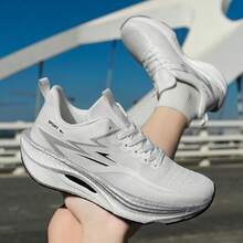 Zapatillas deportivas transpirables y ligeras de malla unisex, zapatos de correr versátiles - Blanco - Ver 4