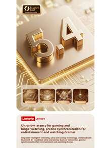 Lenovo EA166 Bluetooth 5.4 Bluetooth Headset: High-Quality Sound, Intelligent Ultra-Clear Call Noise Reduction, IPX5 Waterproof And Sweatproof Rating, Ultra-Low Latency. - Cherry Blossom White - View 6