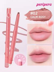Peripera 韩妆丰盈水润唇线笔，硅胶刷头，丰唇勾勒，裸色，丝滑柔润，哑光妆效，持久显色，韩式妆容，日常妆容 - #02 CALM ROSY - 查看 8