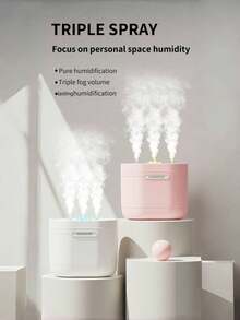 1个1200毫升香薰空气加湿器，室内空气清新精油扩散器，浪漫装饰灯，带加湿功能，USB供电，将香气注入空气，有助于放松身心，适用于家居、办公室和卧室装饰 - 彩色 - 查看 6