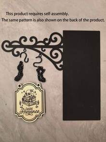 1件装 YOPPIX 书角酒馆标志牌 - 中世纪风格书架装饰，带悬挂支架，趣味书籍类型分隔牌，适用于家庭图书馆、书架整理和阅读角装饰