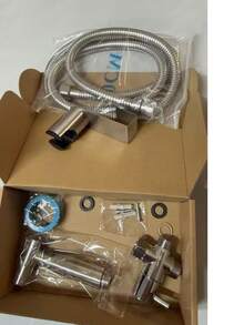 4pcs/Set Stainless Steel Toilet Manual Bidet Sprayer Set, Universal G1/2 Water Inlet Caliber, Brushed Metal, Hanging Mount, No Electricity Required - Multicolor - View 14