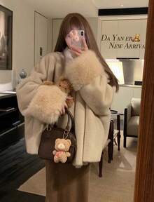Women Coats - 米杏色 - 查看 6