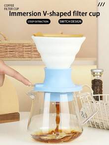 Ceramic V-Shaped Pour Over Coffee Dripper, Hand Drip Coffee Filter Maker - Ceramic Smart Cup - View 7