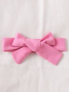 Baby Girls' Cute Square Collar Floral Ruffle Trim Bodysuit With Headband, Spring/Summer - Pink - View 3