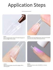 XEIJAYI 1/3/6pcs 20g Solid Nail Glue - Nail Sticker Dedicated Gel, 3D Stereoscopic Nail Adhesive, Super Strong Solid Nail Glue (With Spoon), Requires UV LED Lamp - Multicolor - View 10