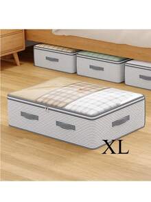 Bolsa de Armazenamento de Roupas Multicamadas com Janela Transparente, para Guarda-Roupa, Debaixo da Cama, Viagem - Moda Feminina, Quarto, Casa - Design Moderno Elegante, Organizador de Roupas