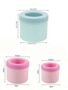 1pc Silicone Ice Cream Cube Tray With Lid, Cylindrical Ice Cream Cube Mold To Make 40 Cubes, Easy Release Squeeze-Style Mini Ice Cream Cube Cups, Stackable Ice Cream Tray - Multicolor - View 8