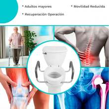 SEVEN MINE Incremento para WC de Lux (Aumento de 9 CM) con Descansa Brazos Desmontable - Soporta hasta 110 kg |   Mayor Comodidad y - 1 - Ver 4