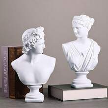 Miduu 11.8" Classic Greek Venus De Milo Bust Statue Resin Roman Godd Of Love And Beauty Sculpture Figurine For Home Décor Large Antique - Diana - 查看 4