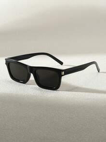 1pc Fashionable Oversized Black Fashion Glasses For Men And Women, Stylish Beach Accessory - Black - View 2